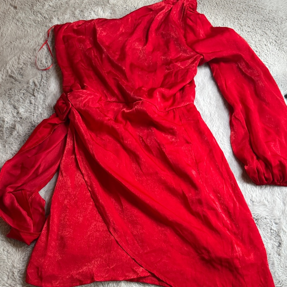 Vici One Shoulder Red Dress